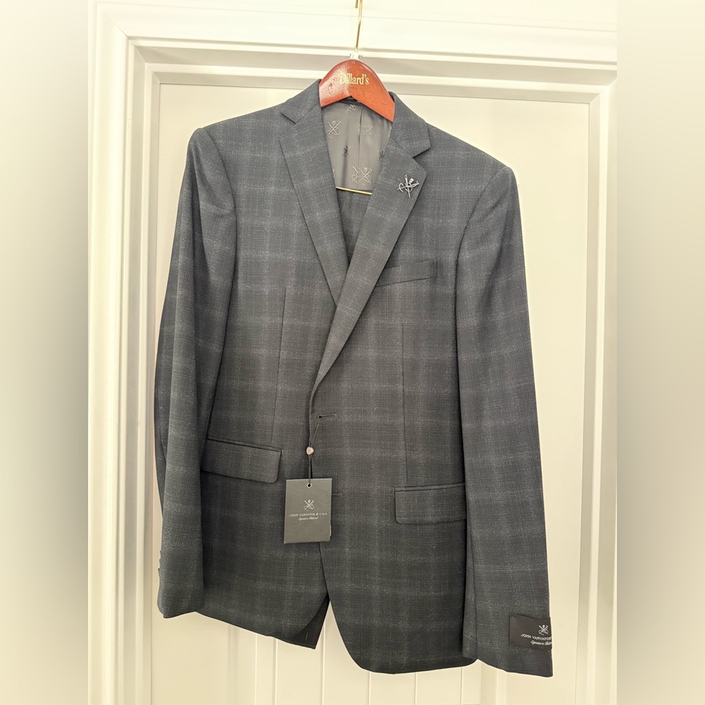JOHN VARVATOS SIGNATURE TAILORED SUIT 40R/33R